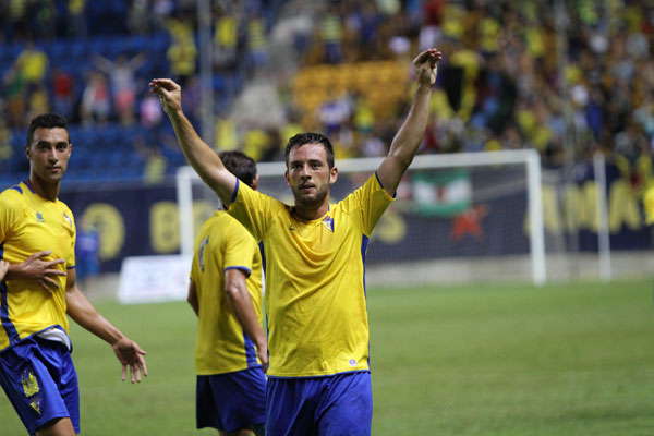 Gallardo celebrando un gol en Carranza (Foto: Trekant Media)