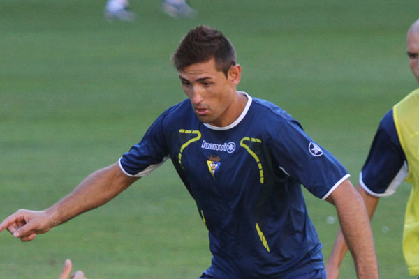 Belencoso, en una sesión de entrenamientos con el Cádiz CF (Foto: Trekant Media)