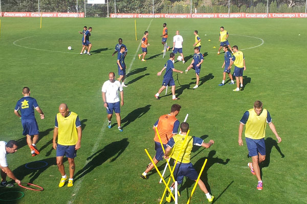 El Cádiz CF este viernes en El Rosal (Foto: Trekant Media)