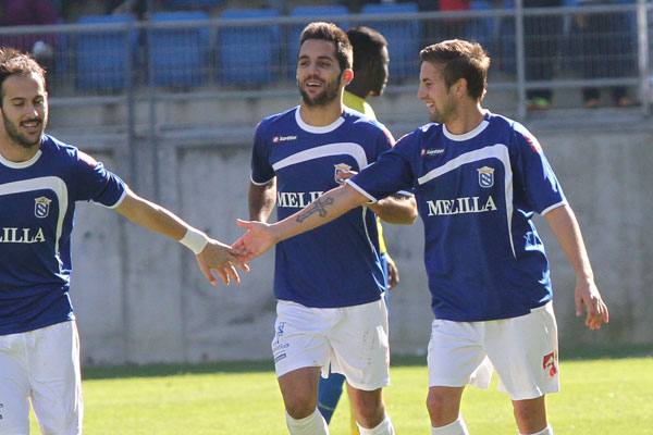 Velasco tras su gol de penalti (Foto: Trekant Media)