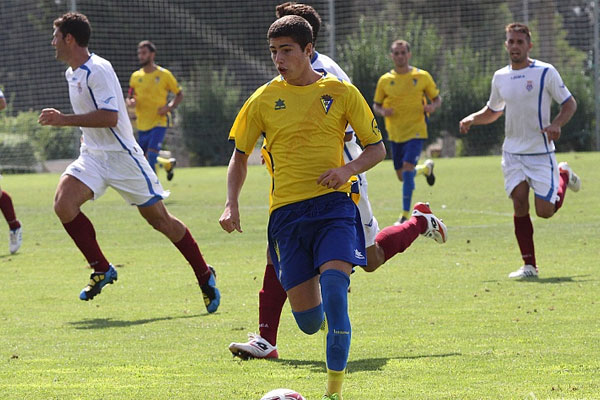 El Cádiz B durante un partido (Foto: Trekant Media)