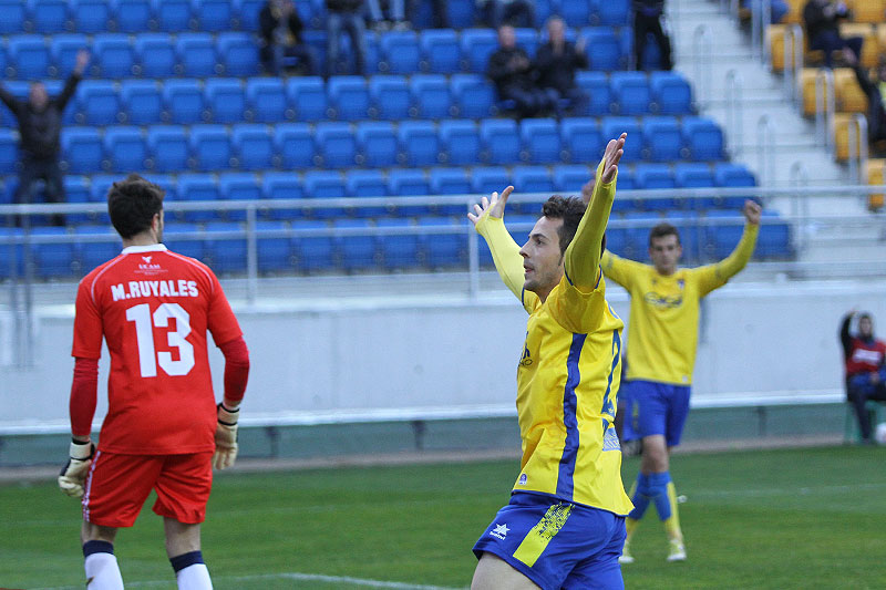 Carlos Álvarez abrió la lata del Cádiz CF contra el UCAM Murcia CF (Foto: Trekant Media)