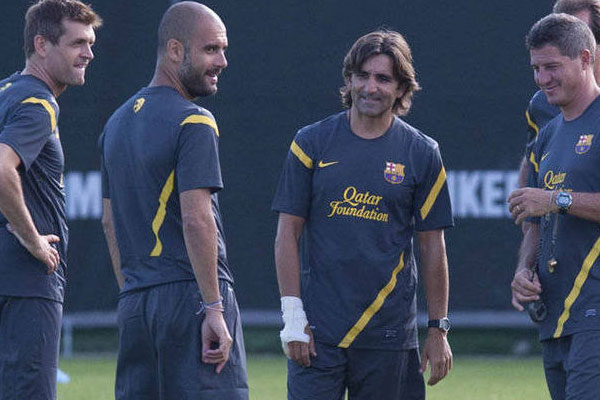 Guardiola junto a Buenaventura / mundodeportivo.es