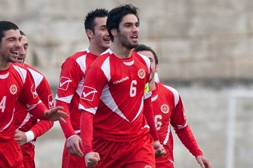 Rowen Muscat celebra un gol con Malta Sub-21 / uefa.com