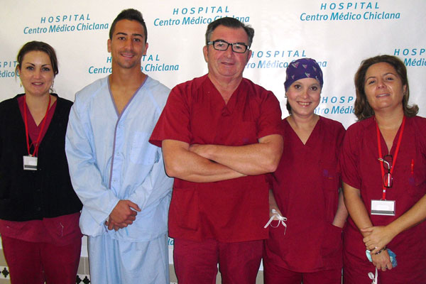 Sergio Ceballos, antes de ser intervenido quirúrgicamente (Foto: cadizcf.com)