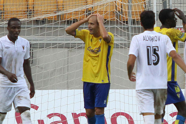 Domingo en el momento de su expulsión ante el SR Lepe (Foto: Trekant Media)