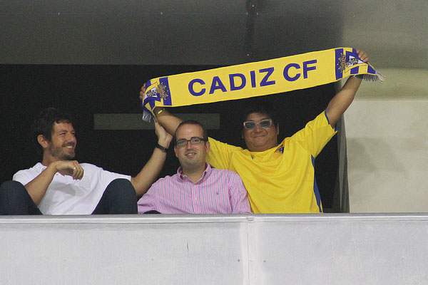 El vicepresidente del Cádiz, Kenji Chikaoka, durante el partido de Copa (Foto: Trekant Media)