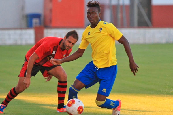 George, en el amistoso del Cádiz CF contra la UD Roteña / Trekant Media