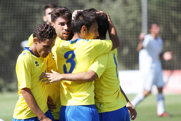 El Cádiz B de la pasada temporada celebra un gol / Trekant Media