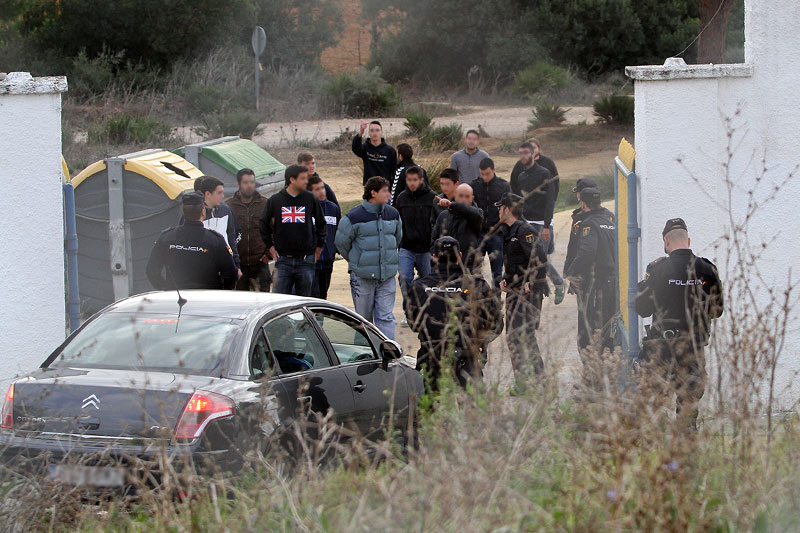 La Policía Nacional impidió el acceso a los ultras del Xerez CD / Trekant Media