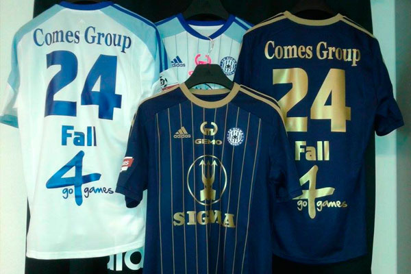 Camisetas de Fall en el Sigma Olomouc / sigmafotbal.cz