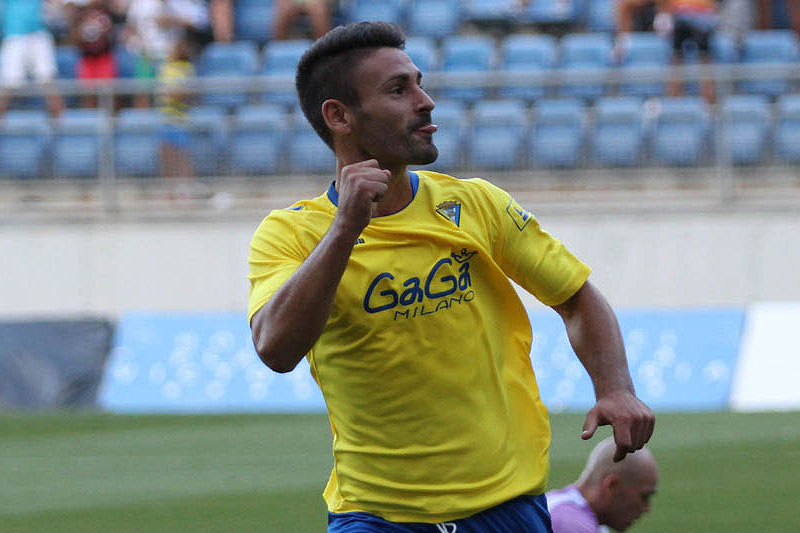 Kike Márquez celebra un gol con el Cádiz CF / Trekant Media