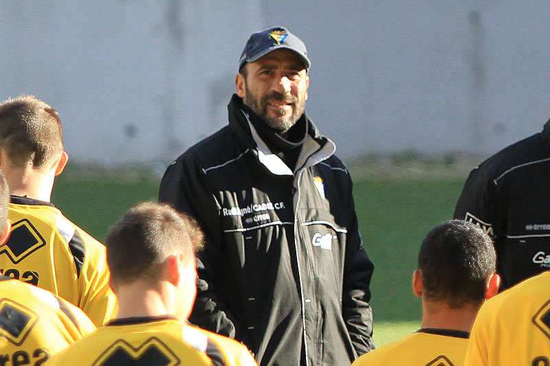 Raúl Agné en el entrenamiento del Cádiz CF de hoy / Trekant Media