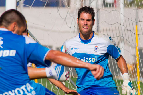 Alejandro García, entrenando con el Recreativo de Huelva / huelvaya.es