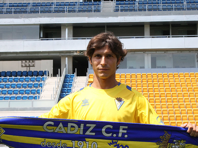 Pablo Sánchez, el día de su presentación en el Cádiz CF / Trekant Media