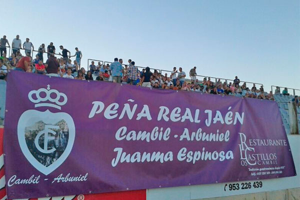 Pancarta de la Peña del Real Jaén Cambil-Arbuniel Juanma Espinosa