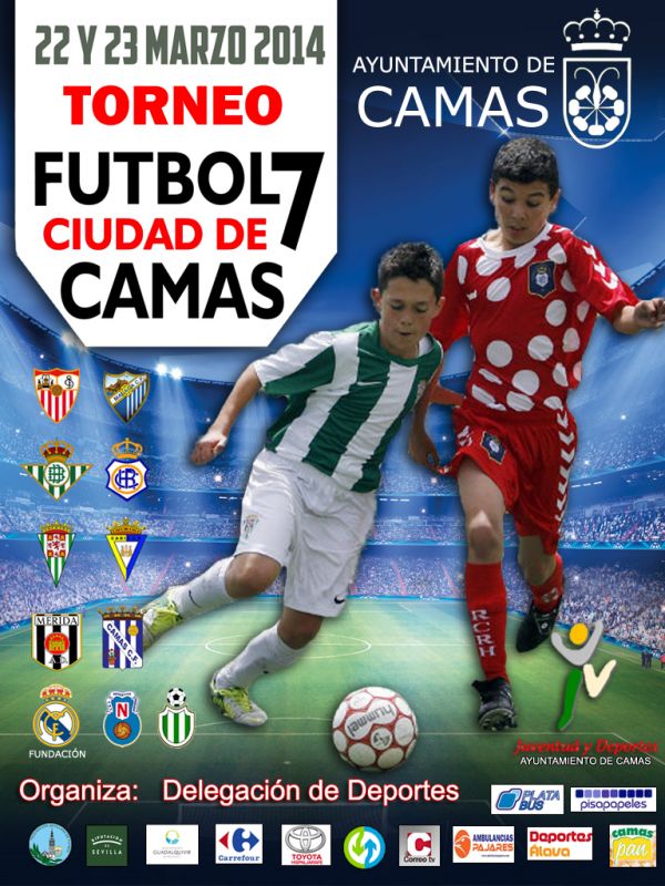 Cartel del Torneo de Fútbol 7 'Ciudad de Camas'