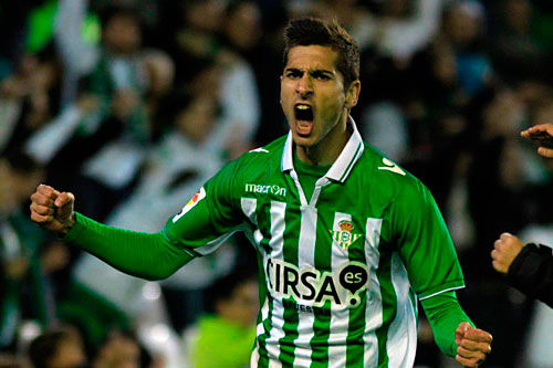 Álvaro Vadillo celebra un gol con el Real Betis Balompié / realbetisbalompie.es