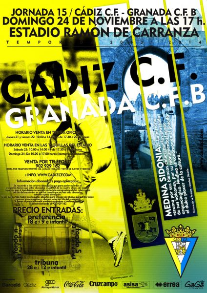 Cartel oficial del Cádiz CF - Granada CF B / cadizcf.com