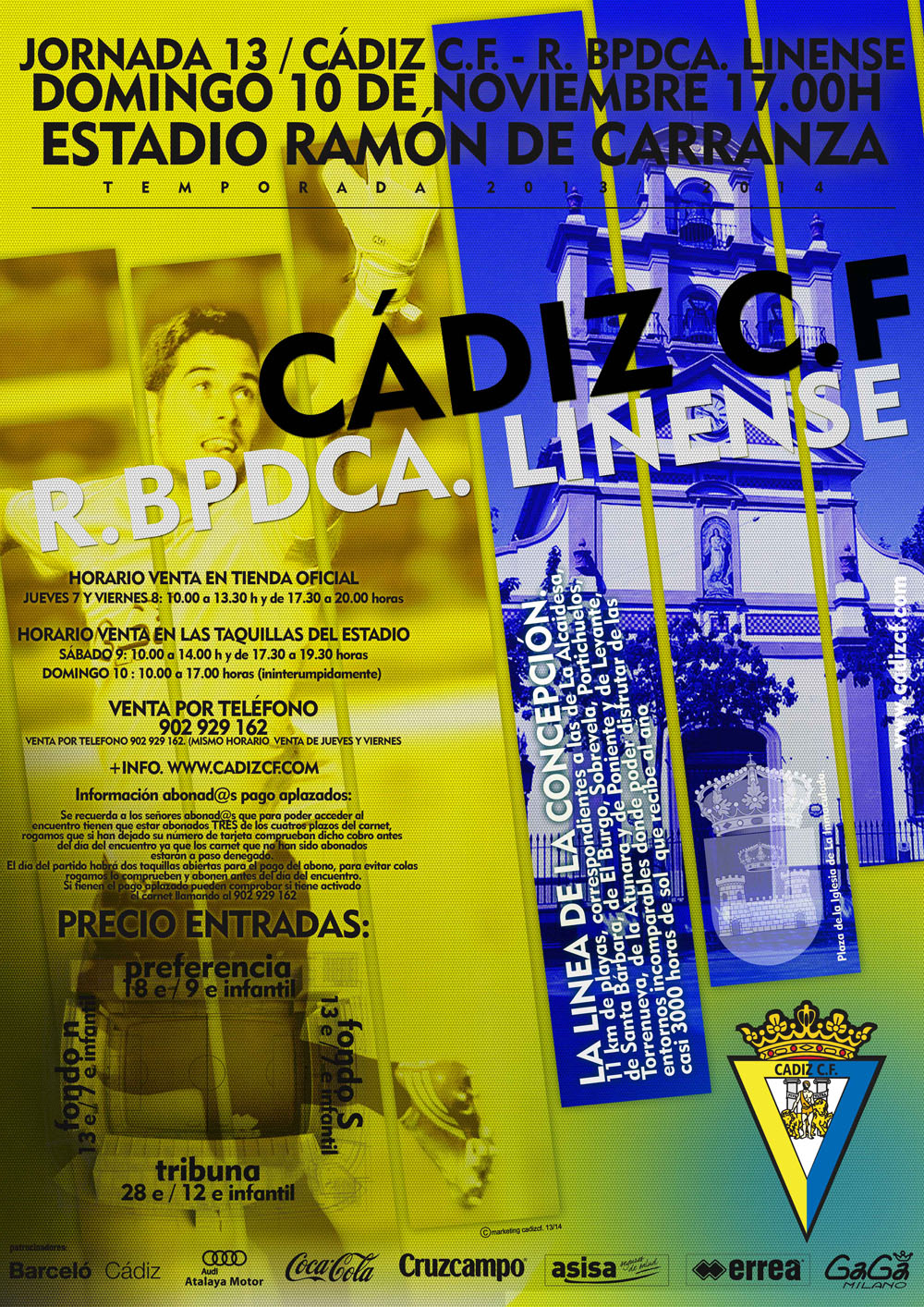 Cartel del partido Cádiz CF - RB Linense / cadizcf.com