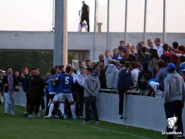 Incidentes en el Cádiz - Xerez de División de Honor Juvenil / lacanteracadiz.com