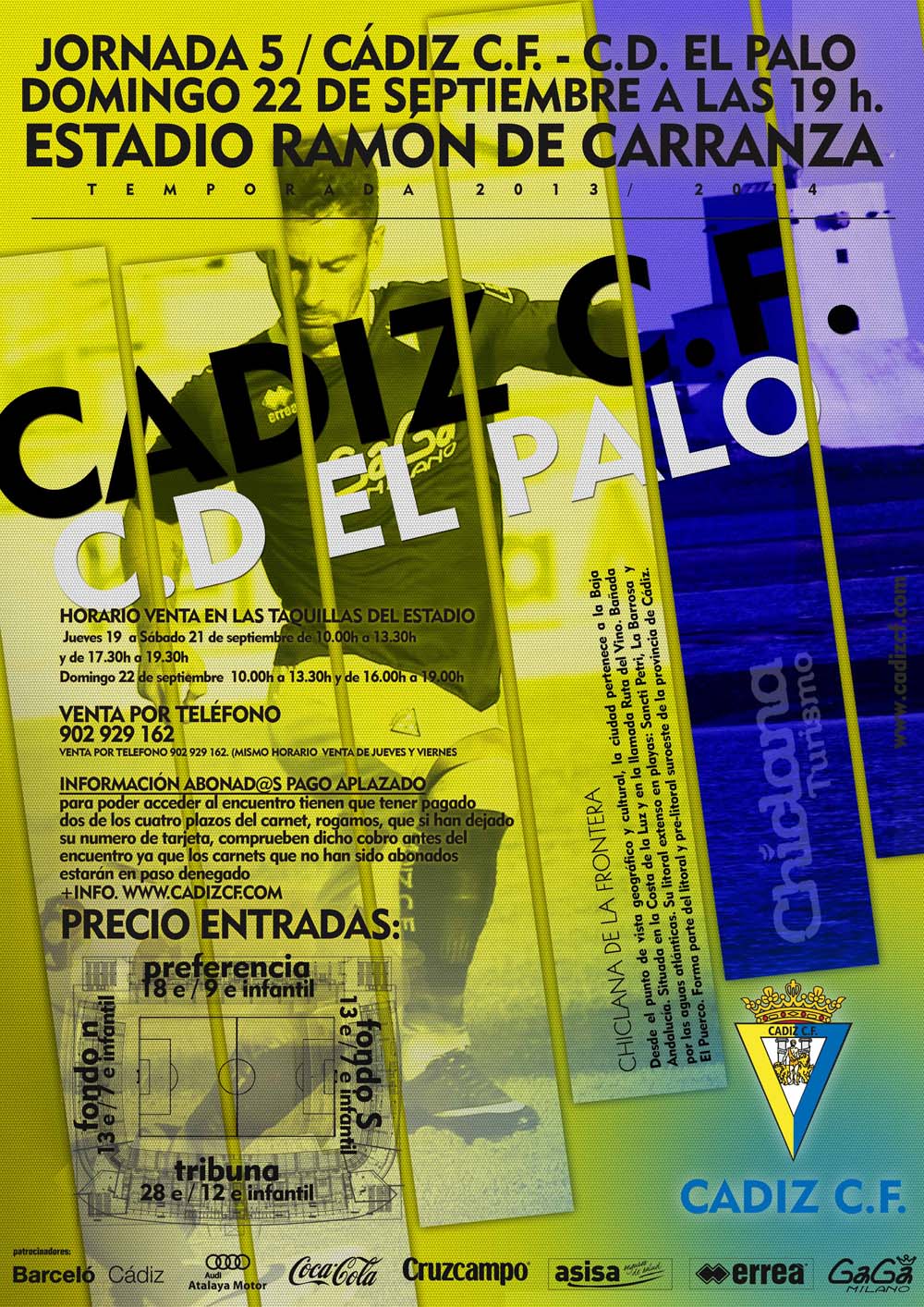 Cartel del Cádiz CF - CD El Palo