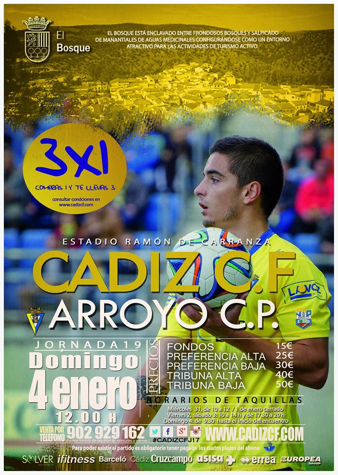 Cartel oficial del Cádiz CF - Arroyo CP / cadizcf.com