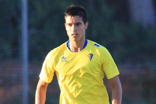 Raúl Palma, en un partido con el Cádiz CF B / Trekant Media