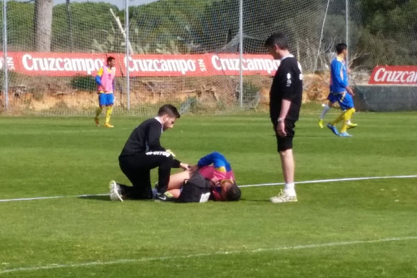 Airam sufrió un golpe en el entrenamiento / Trekant Media