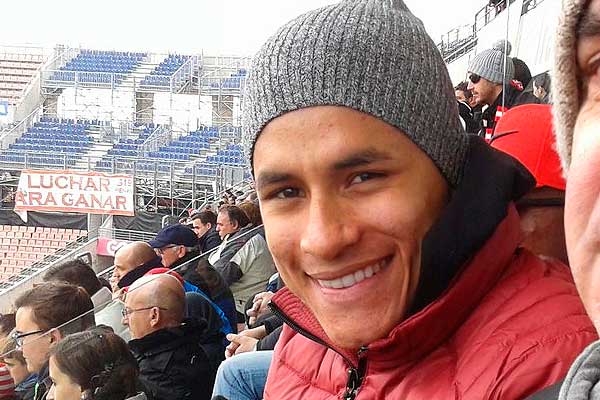 Jeison Murillo en el Nuevo Los Cármenes viendo al Cádiz CF / Cedida