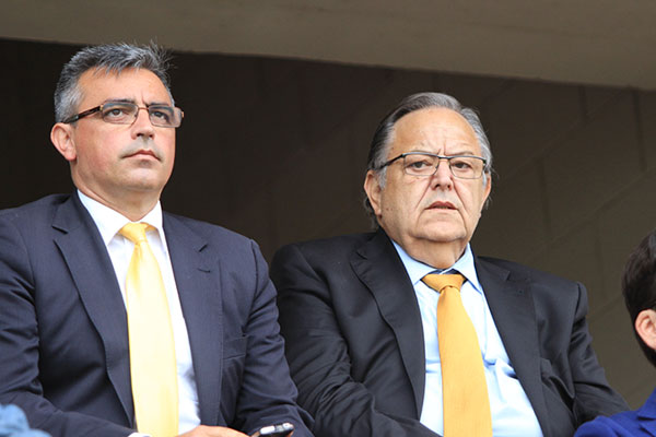 El presidente de la RFAF, Eduardo Herrera, junto al consejero del Cádiz CF Luis Sánchez Grimaldi / Trekant Media