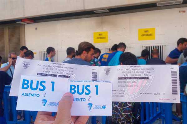 Entradas y autobús para Bilbao / Twitter Alejandro Mariño