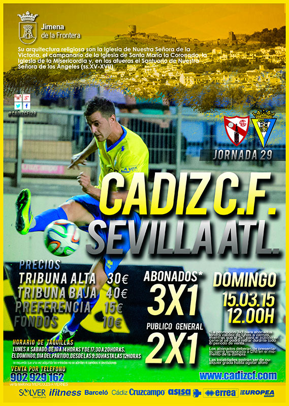 Cartel oficial del Cádiz CF - Sevilla Atlético