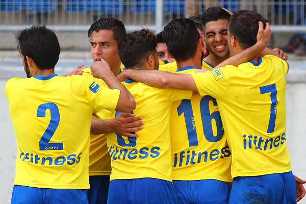 El Cádiz CF celebra un gol esta temporada en Carranza / Trekant Media