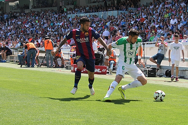 Córdoba CF y FC Barcelona, ayer en el Nuevo Arcángel / cordobacf.com