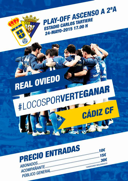 Cartel oficial del Real Oviedo - Cádiz CF / Real Oviedo