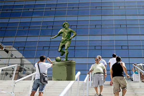 Idea del Monumento a Mágico González en el Nuevo Ramón de Carranza / Facebook