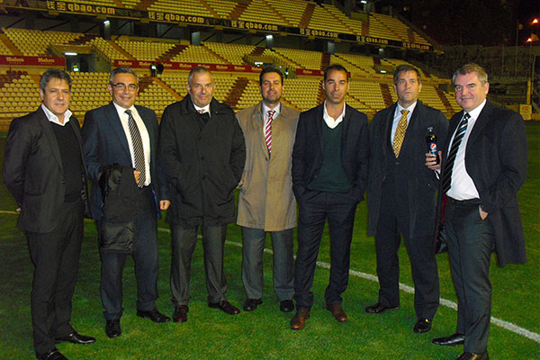 Directiva del Cádiz CF en el Campo de Fútbol de Vallecas / cadizcf.com