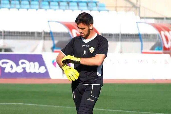 Gianfranco, portero del Almería B / foto: Twitter @Gazzaniga13