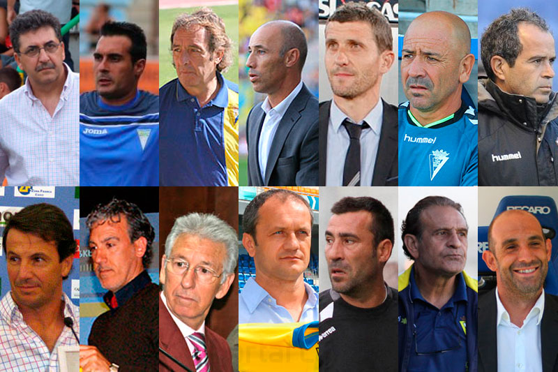 Entrenadores del Cádiz de las últimas temporadas