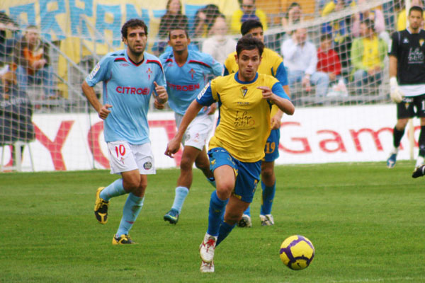 Cristian García en el último Cádiz - Celta de Vigo / Trekant Media