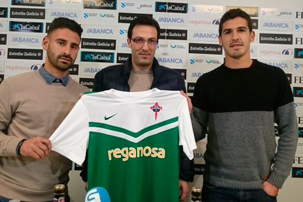 KIke Márquez y Garrido siendo presentados / foto: Racing de Ferrol