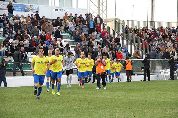 En la 2013-2014, última vez que el Cádiz CF jugó en El Palmar / Trekant Media