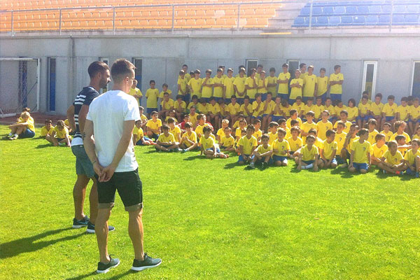 Salvi y Kike Márquez en el Campus del Cádiz CF / cadizcf.com