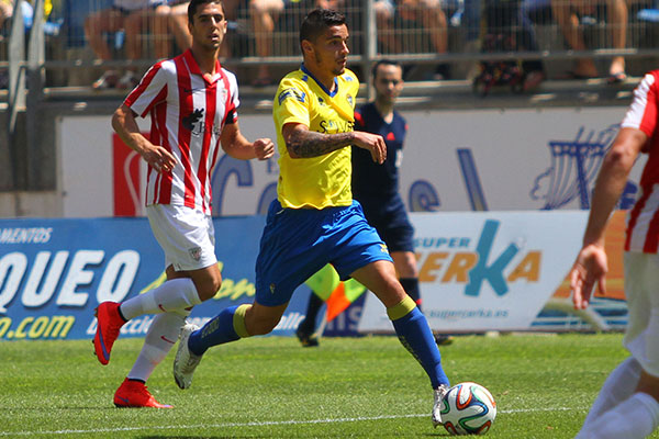 Tomás, en el partido contra el Bilbao Athletic / Trekant Media