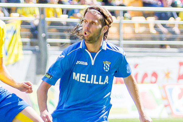 David Sánchez, jugador de la UD Melilla / Trekant Media