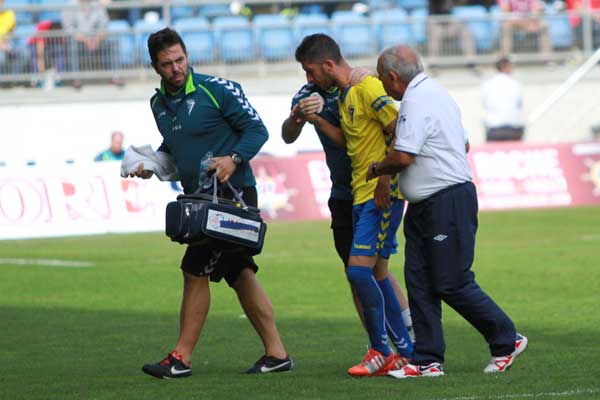 Fran Machado siendo sustituido el pasado domingo / Trekant Media