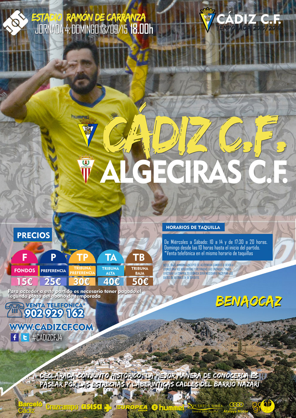 Cartel oficial del Cádiz CF - Algeciras CF / cadizcf.com