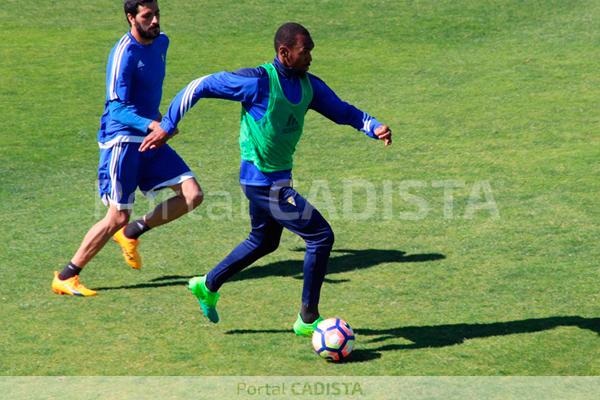 Abdullah entrenando hoy en El Rosal / Foto: Trekant Media