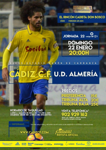 Cartel oficial del Cádiz CF - UD Almería / cadizcf.com